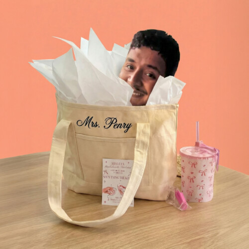 Embroidered Canvas Tote Bag